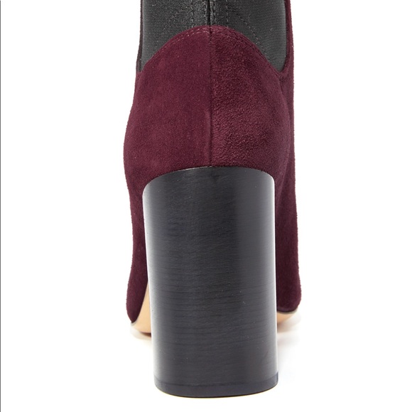 Rag and Bone Agnes Booties Burgundy Suede. - Picture 6 of 9